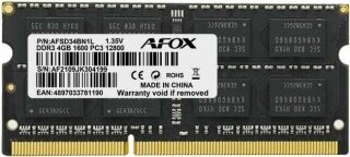 Afox AFSD34BN1L 4 GB 1600 MHz DDR3 Ram kullananlar yorumlar